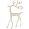 Magie di Natale Renna di Natale Decorativa in Alluminio per Decorazioni Natalizie 20 x 31 cm (Bianco)