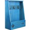 Ciieeo Cassetta Porta Chiavi in Legno da Muro Vintage, Contenitore Chiave Resistente e Durevole per Cucina e Casa Design Semplice ed Elegante Blu