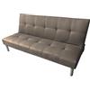 ITALFROM - Divano Letto 3 Posti (178x79x84cm) Divano Letto Matrimoniale Salvaspazio a Scomparsa, Tre Posti con Telaio Solido in Acciaio con Imbottitura Comoda (Marrone, Cod. 2835)