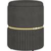 HOMCOM Pouf Contenitore per Soggiorno, Ingresso e Camera da Letto, Pouf Portaoggetti in Tessuto Effetto Vellutato 120 kg max, 36x36x44 cm, Grigio