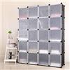 Willonin Armadio Guardaroba Modulare, Portatile Guardaroba, 20 Cubo Armadietto in Plastici, DIY Mobiletto Stanzino con 2 Barra per Appendere Vestiti, Organizer Armadio per la Camera da Letto di Casa