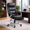 Yellowshop - Sedia da Ufficio Ergonomica Elite Direzionale in Ecopelle colore Nero e Beige, Comfort e Stile per il Tuo Spazio di Lavoro (Nero)