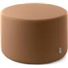 Avalon - Pouf Poggiapiedi Rigido CILINDRO Mamba Ignifugo Classe 1IM in Ecopelle Nautica, Puff Poggiapiedi, Seduta da Interno ed Esterno, Professionale Comodo Impermeabile, Made in IT(70cm-Nocciola)