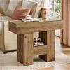 Tribesigns Tavolino Stretto, Tavolino da Salotto con 2 Ripiani, Stile Country, Comodini Camera da Letto di Archiviazionee e Base Resistente, Tavolino da Divano per Soggiorno