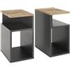 Vicco Comodino Elios, Antracite/Rovere dorato,