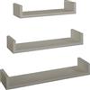 MODULARREDO SANITEC | CALAMITA Set di 3 Mensole da muro, 60x8cm, colore Marrone Talpa