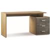 MONDO VIRO scrivania in legno 3 cassetti Amanda d'arredo cm 154x65 76h (Noce Stelvio/Ossido Nero)