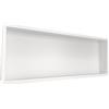 Balneo WALL-BOX ONE Nicchia Doccia in Acciaio Inox Bianco 90x30x7cm, Bianca, Impermeabile, Doccia in Nicchia a Parete, Flessibile in Nicchia, Nicchia per Utensili da Bagno, Senza Piastrelle