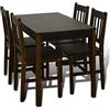 vidaXL Set da Pranzo in Legno Marroni Salotto Tavolo con 4 Sedie Bar Cucina
