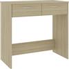 vidaXL Scrivania Rovere Sonoma 80x40x75 cm in Truciolato