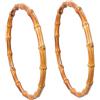SOIMISS Manici in Bambu per Borse 2 Pezzi Design Circolare Semplice ed Elegante, Accessori Borsa Fai da Te Manici Borse in bambù per Sostituzione e Protezione Ambientale