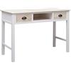 vidaXL Tavolo Consolle con Cassetti e Scomparto Ingresso Moderno Elegante Robusto Scrivania Tavolino da Salotto Naturale in Legno Pioppo e Paulownia
