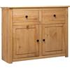 vidaXL Credenza 93x40x80 cm in Legno Massello di Pino Panama Range