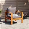 RMIHSJG Poltrona da giardino con cuscino in legno massello di acacia, comoda poltrona da esterno con cuscini imbottiti spessi, rivestimenti lavabili rimovibili, tropicale robusto
