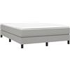 vidaXL Struttura Letto a Rete a Molle Grigio Chiaro 140x190 cm Tessuto