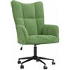 vidaXL Sedia Relax Verde Chiaro in Velluto
