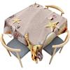 Morbuy Tovaglia Antimacchia Quadrata, Motivo Conchiglie 3D Tovaglie Impermeabile Resistente all Acqua Tovaglie da Tavolo Moderne Copritavolo per Cucina Giardino (120x120cm,Stella Marina)