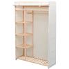 vidaXL Armadio in Stoffa e Legno 5 Ripiani Guardaroba Porta Scarpe Salvaspazio