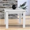 Yellowshop | Tavolo quadrato allungabile a libro "Rodi" Bianco Frassinato, Made in Italy, piano spessore 22 mm, apertura facile - 90x90 cm (chiuso) 180x90cm (aperto)