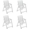 COSE DA CASA Sedia richiudibile con braccioli resina set 4 Poltrone salvaspazio seduta bianca per interno esterno terrazza giardino pub bar