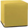 ARKETICOM Dado Pouf Poggiapiedi CUBO Ecopelle Sfoderabile Puff Giallo 35 cm