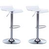 Vente-unique - Sgabello da Bar Lotto di 2 Oliver - PVC - Trasparente