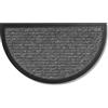 Carpido Zerbino per esterni e interni - 40x70 cm - Linee grigie semicircolari - Zerbino antiscivolo - Tappeto cattura sporco resistente - Zerbino per gradini