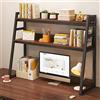 Ahtadums 3 strati Libreria da scrivania, scaffale portaoggetti da scrivania dal design trapezoidale, libreria da banco multifunzionale in metallo, adatta per scrivanie da dormitorio uffici domestici (95cm)