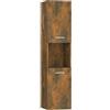 vidaXL Armadietto Bagno Rovere Fumo 30x30x130 cm in Legno Multistrato