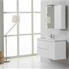Kiamami Valentina - Mobile bagno sospeso bianco foresta, lavabo sinistro, specchio con pensile destro | Manhattan