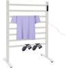 Kanbihao Asciugamani elettrici, Termoasciugamani da pavimento, Temperatura regolabile 45-65℃, Spegnimento automatico Dopo 2 ore, Scaldasalviette per bagno, Hotel Spa, Bianco