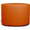 ARKETICOM CHILL Pouf Poggiapiedi Rotondo Ecopelle Sfoderabile PUFF Arancio 55x42