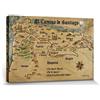1art1 Cammino di Santiago di Compostela Poster Stampa Artistica su Tela El Camino De Santiago Anno 1445, Jon Mellenthin Quadro da Parete sulla Barella | Murale XXL | Immagine 120x80 cm