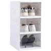 ZENZERO®- SCARPIERA PIEGHEVOLE a 3 Ripiani Trasparente - Dimensioni 53x25,5x34,5 cm - Scatola Contenitore Portascarpe Organizzatore Scarpiera Shoe Box (Bianco)