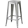 Totò Piccinni Sgabello Industry in Metallo Design Industriale (Silver, 1 Sgabello)
