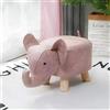 Keebgyy Poggiapiedi per Animali, Poggiapiedi a Forma di Animale dei Cartoni Animati, Simpatici Pouf Sgabello a Forma di Elefante, Mini Mobili Ottomani per Nursery, Camera da Letto, Sala Giochi e(Rosa)