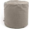 ARKETICOM Soft Chill Pouf Sacco Poggiapiedi Morbido Rotondo Sfoderabile Puff da Salotto 42x42 Arredo Grigio Beige