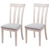 Mendler Set 2X sedie Cucina Sala Soggiorno HWC-G46 Legno massello - Struttura Chiara Cuscino Grigio