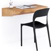 Mobili Fiver, Scrivania sospesa a muro Evolution 90x40, Rovere Rustico, Made in Italy