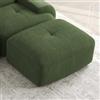 Bladez Moderno pouf a coste per divano modulare, in spugna 32D, pouf (verde, 1 sgabello)