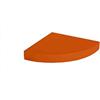 Gicos Mensola angolare da parete pensile scaffale in legno mdf da muro colore arancione 24 * 24 * 4 cm DOU-789519