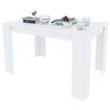 EGLEMTEK Tavolo Da Pranzo Allungabile Fino a 190 cm Toledo Tavolino Consolle Salotto Salone 190 x 78 x 90 cm Colore Bianco