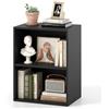 SOARS Libreria a 2 Cubi, Ripiano Mobile con 5 Posizioni Regolabili, Libreria 2 Livelli con Tappetini Antiscivolo e Adesivi per Fori delle Viti, Adatto per Studio, Soggiorno e Cucina (Nero,1)