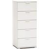 milani home MilaniHome.it - cassettiera 5 cassetti per Soggiorno Cucina Bagno Fatto in Italia cm 45x38x103 HDI coloreBianco