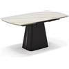 REDÒKASA Tavolo da pranzo 160x90 modello ATLANTIDE allungabile fino a 240 CM con top in grès ceramico per sala da pranzo, cucina e soggiorno (Marmo di Carrara)