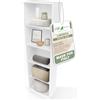 CDF Scaffale Libreria con Ripiani Organizzatore Scomparti Aperti per Libri Documenti Decorazioni Sala da Pranzo Ufficio Soggiorno Studio Camera da Letto Alto Moderno Verticale - Bianco 50 cm
