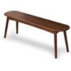 Generic Panca da pranzo in legno massello con angoli arrotondati, per soggiorno, camera da letto, ingresso, scarpiera, panca per camera da letto, panca da letto, finitura noce (100 cm)
