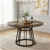 Lailang 120 cm Tavolo Da Pranzo Rotondo In Legno, Mobile Sala Da Pranzo, Tavolo Da Pranzo Salvaspazio, Tavolo Soggiorno Moderno, Tavolo Riunioni Ufficio, 120 x 120 x 75 cm