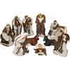 Mazzeo Natività in Resina 11 Pezzi Altezza 20 cm con Sacra Famiglia