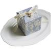 ERHTGUO 12/30 scatole di Carta Vintage for Matrimoni, portagioie Portatile, Porta Caramelle, Souvenir for Eventi con Nastro Velluto(Blue,12pcs)